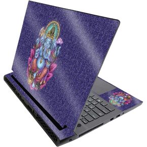 MightySkins Glossy Glitter Skin for Alienware M17 R3 (2020) & M17 R4 (2021) - Ganesha Elephant | Durable High-Gloss Glitter Finish | Easy to Apply and Change Style | Made in The USA