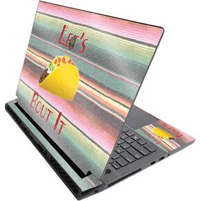MightySkins Glossy Glitter Skin for Alienware M17 R3 (2020) & M17 R4 (2021) - Lets Taco Bout It | Durable High-Gloss Glitter Finish | Easy to Apply and Change Style | Made in The USA