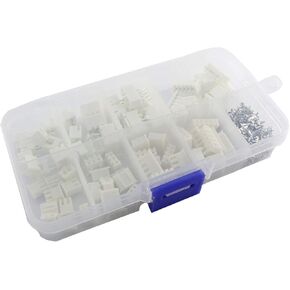 TAODAN 230pcs XH 2.54mm 2/3/4/5 Pin JST Connector Male/Female Wire Cable Header Housing Adaptor Terminal Kit