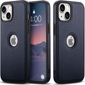 تصميم متوافق مع هاتف iPhone 14، جراب جلدي فاخر عتيق، نحيف غير قابل للانزلاق، غطاء واقٍ مقاوم للصدمات (2022) 6.1 بوصة (بني) in Kuwait