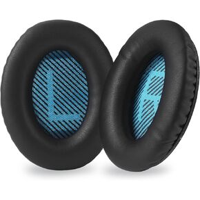 QC35 QC35ii Soft Protein Leather Ear Pads,VIIMAKE Replacement Earpads Cushions for Bose QuietComfort QC35 QC35II Headphones,High-Density Foam - Durable (QC35/QC35II Black)