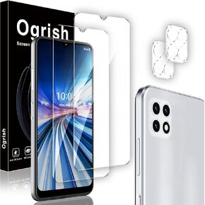 [2+2 Pack Tempered Glass Screen Protector for Boost Celero 5G/Celero5G/Celerio 5G and Camera Lens Protector - Anti-fingerprint, Anti-Scratch, HD Clarity