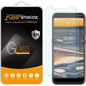 Supershieldz (2 Pack) Designed for Nokia 2 V Tella/Nokia C2 Tava / C2 Tennen Tempered Glass Screen Protector, Anti Scratch, Bubble Free