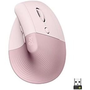 ماوس Logitech Lift Vertical مريح (وردي) - بصري - لاسلكي - تردد بلوتوث/راديو - وردي - USB - 4000 نقطة في البوصة - عجلة تمرير - 6 أزرار - حجم يد/راحة صغير/متوسط ​​- (متجدد) in Kuwait