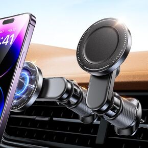 for Powerful MagSafe Car Mount, 360° Rotating Magnetic Car Phone Holder for Car Air Vents, 20 Super Magnets Cell Phone Car Mount for iPhone 16 Pro Max Plus 15 14 13 12 Samsung Android