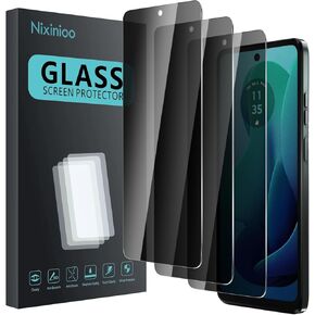 3 Pack Privacy Screen Protector for Motorola Moto G 5G 2024 / Moto G play 5G 2024, Anti Spy Tempered Glass 9H Hardness, Black Protector Anti Spy, Bubble Free, Anti-Scratch