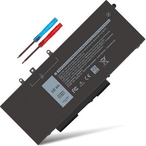 GJKNX Battery 68Wh for Dell Latitude 5490 5480 5580 5590 5280 5288 5488 5591 5491 5495 E5480 E5580 E5490 E5590, Precision 15 3520 3530, GD1JP DY9NT 5YHR4 7.6V