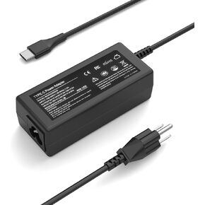 45W USB C Type C Chromebook Charger for Lenovo Chromebook Charger HP Chromebook Charger USB-C Laptop Charger Replacement