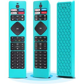 Silicone Case for Philips Remotes, for Philips Android TV Remote Control RF402A-V14 NH800UP URMT47CND0 BT800 URMT26RST004, Remote Cover Washable, Shockproof, Glow in The Dark（Blue）