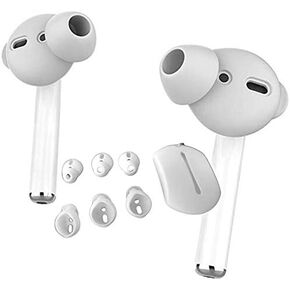 Zotech 3 Pair Replacement Earbud Eartip with Cover for Earpods, Airpods/Airpods 2 (White)