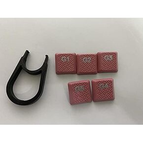 Suitable for Logitech G915TKL White Radio Competition Mechanical Keyboard Ultra-Thin RGB Backlit Non-Slip Computer Sports keycap (G915 Textured G1-G5 keycap, Pink)