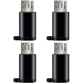 Micro USB Adapter to USB C Adapter, (4-Pack) USB C to Micro USB Adapter USB Micro to USB C Type C USB-c to Microusb, C to Micro-USB USB C Female to Micro USB Male Micro B to USBC