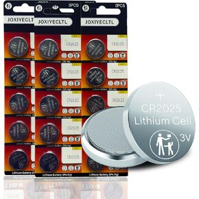 CR2025 Button Cell Batteries 3V Lithium Batteries CR2025 for Watches Calculators and Remote Control Toy (5 Pack)