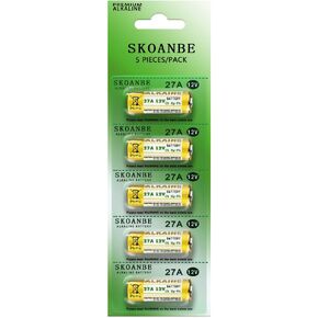 SKOANBE 27A 12V Alkaline Battery-Pack of 5