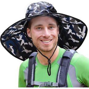 Super Wide Brim Sun Hat for Men Women Camouflage Green…