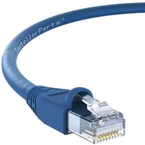 InstallerParts (10 حزم كابل إيثرنت CAT6A كابل UTP تمهيد 1 قدم - أرجواني - سلسلة احترافية - شبكة 10 جيجابت/ثانية/كابل إنترنت عالي السرعة، 550 ميجا هرتز