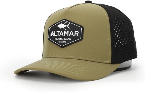قبعة ALTAMAR Offshore Snapback مقاومة للماء للرجال والنساء، صيد الأسماك، الجولف، القوارب، أو التمرين، تاج عادي زيتوني in Saudi Arabia