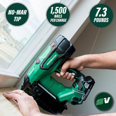 Metabo HPT Cordless 18V MultiVolt™ Straight Finish Nailer Kit | 16 Gauge | 1-18V 2.0Ah Lithium Ion Battery w/Fuel Gauge | Lifetime Tool Warranty | NT1865DMST in Saudi Arabia