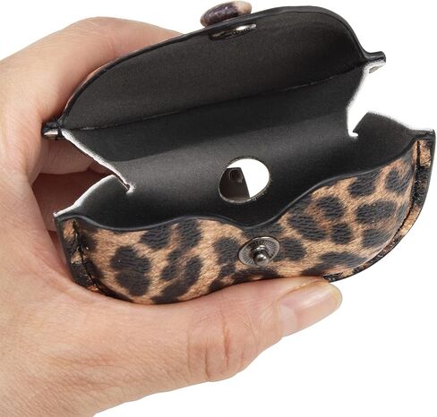 Cute Leather Case for Airpods Pro, IMPAWFAN Soft Genuine Leather Protective Cover Skin with Keychain, Shockproof Headphone Cases for AirPods Pro Wireless Charging Case Women-Leopard in Saudi Arabia