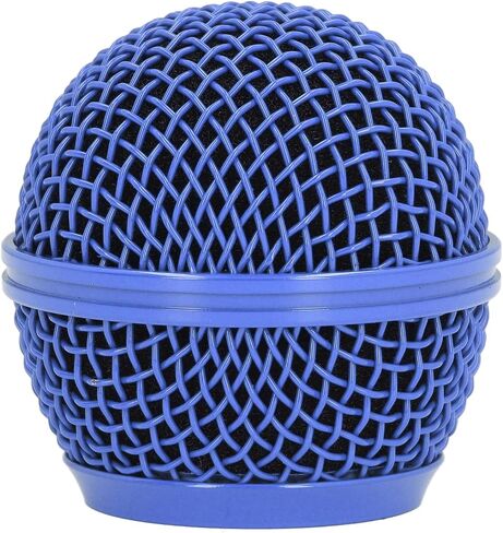 Microphone Head Replace, Mic Grille for SM58S, SM58LC, BETA58, BETA58A, M30, SV100, UT2, PGX24 SLX4, Steel Mesh Replacement Heads with Inner Foam (Blue) in Saudi Arabia
