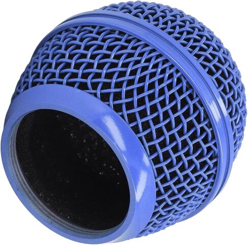 Microphone Head Replace, Mic Grille for SM58S, SM58LC, BETA58, BETA58A, M30, SV100, UT2, PGX24 SLX4, Steel Mesh Replacement Heads with Inner Foam (Blue) in Saudi Arabia