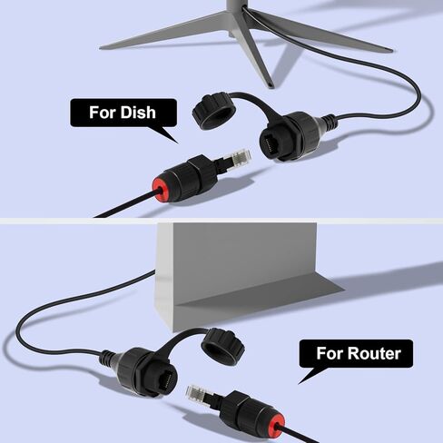 قابس كابل SPX إلى محولات RJ45: متوافق مع موصلات أنثى كابل RJ45 من Starlink لملحقات الجيل الثاني من الأطباق وجهاز التوجيه Starlink in Kuwait