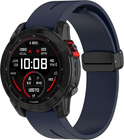 22mm Watch Straps, Silicone QuickFit Watchband For Garmin Fenix 7 6 Pro 5 5X Plus 5S Smartwatch Wristbands Bracelet with Garmin Forerunner 965 955 945 bands… in Saudi Arabia
