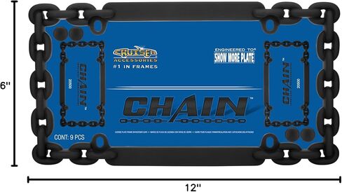 Cruiser Accessories 20530 Chain License Plate Frame, Chrome in Kuwait