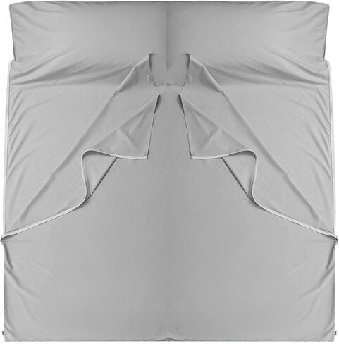 100% Cotton Sleeping Bag Liner with Zipper - Adult Travel Sheet Bed Sack for Hotels Camping Hikers Mattress RV Recliner Sofa Guest Bed Campout Truck Camper Flatbed Bunk Beds in Saudi Arabia