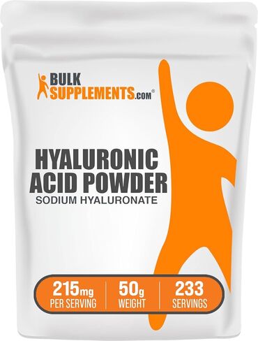 BULKSUPPLEMENTS.COM مسحوق حمض الهيالورونيك - مكملات حمض الهيالورونيك - حمض الهيالورونيك 200 ملغ - حمض الهيالورونيك من الدرجة الغذائية - 200 ملغ من حمض الهيالورونيك النقي لكل وجبة (50 جرام - 1.8 أونصة) in Kuwait