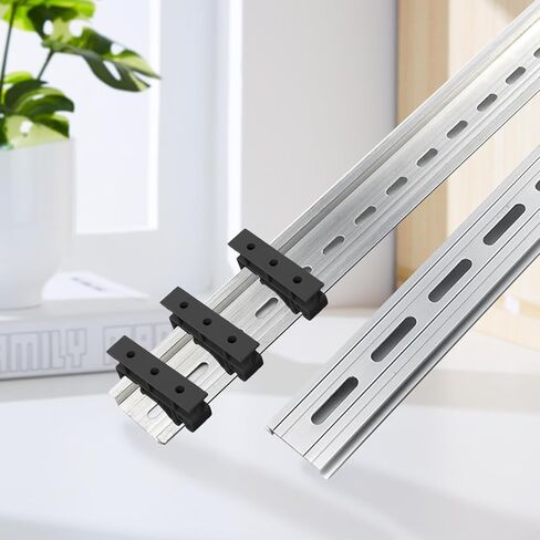 10 Sets 35mm PCB DIN C45 Rail Adapter Circuit Board Mounting Bracket Stand Carrier Din Rail Mount PCB Holder for Electronic Switching Devices (Green) in Saudi Arabia