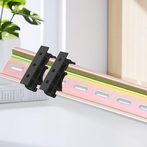 10 Sets 35mm PCB DIN C45 Rail Adapter Circuit Board Mounting Bracket Stand Carrier Din Rail Mount PCB Holder for Electronic Switching Devices (Green) in Saudi Arabia