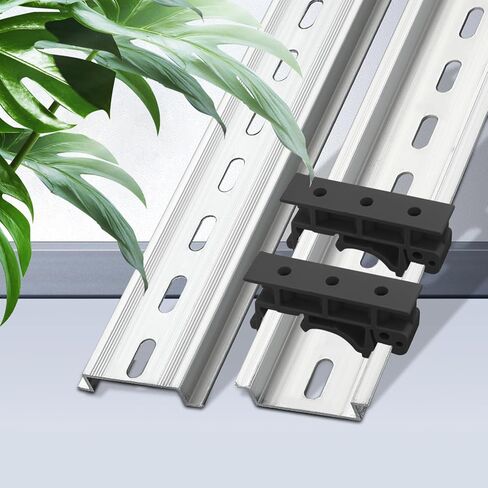 10 Sets 35mm PCB DIN C45 Rail Adapter Circuit Board Mounting Bracket Stand Carrier Din Rail Mount PCB Holder for Electronic Switching Devices (Green) in Saudi Arabia