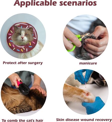 Dog Cones for Small Dogs,Comfortable Adjustable Soft Dog Cone After Surgery，Soft Protective Recovery Cone for Dogs and Cats,Washable Dog Elizabethan Collar Stop Licking Wounds (Blue, S) in Saudi Arabia