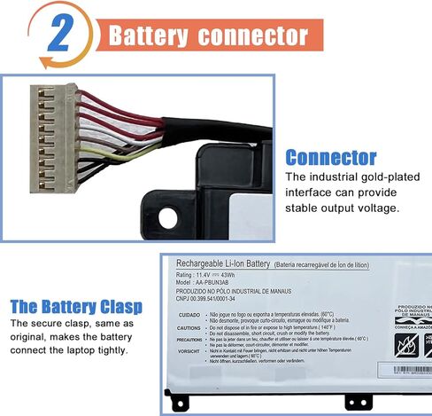 ASODI AA-PBUN3AB Laptop Battery Compatible with Samsung NP530E5M NP530E5M-X02US NP550XTA-K01US NP740U3L-L02US NP740U5L NP740U5L-Y03US NP730QAA NP530E5M NP740U NP740U3L Series AA-PBUN3QB 43Wh in Kuwait