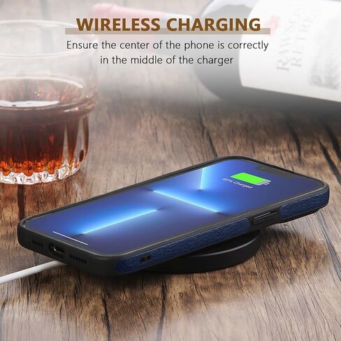 تصميم متوافق مع هاتف iPhone 14، جراب جلدي فاخر عتيق، نحيف غير قابل للانزلاق، غطاء واقٍ مقاوم للصدمات (2022) 6.1 بوصة (بني) in Saudi Arabia