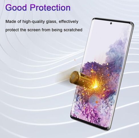 واقي شاشة من الزجاج المقوى لهاتف Samsung Galaxy S20، [عبوة من قطعتين] [بصمة أصابع يمكن التعرف عليها] [صلابة 9H] [خالية من الفقاعات] [مضاد للخدش] طبقة حماية للشاشة in Saudi Arabia