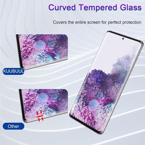 واقي شاشة من الزجاج المقوى لهاتف Samsung Galaxy S20، [عبوة من قطعتين] [بصمة أصابع يمكن التعرف عليها] [صلابة 9H] [خالية من الفقاعات] [مضاد للخدش] طبقة حماية للشاشة in Saudi Arabia
