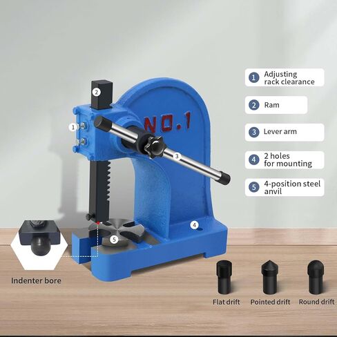 Arbor Press 1 Ton,Manual Desktop Punch Press Machine,4.33" Work Height,Manual Arbor Press Cast Iron Body, in Saudi Arabia