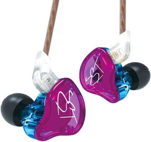 keephifi KZ ZST Wired in Ear Monitor Earphones 1BA+1DD HiFi in Ear Headphones Noise Cancelling Earbuds Wired for Audiophiles, Musicians, Singers, Drummers (Colorful, with Mic) in Kuwait