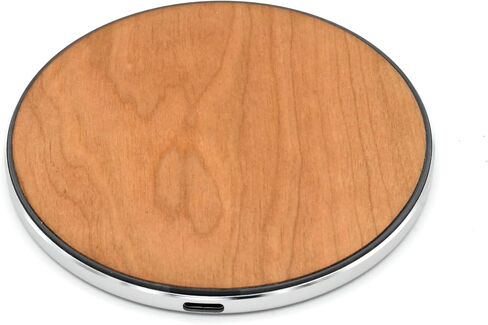 Wood Wireless Charger Pad, 15W Fast Charge, Qi Certified, Compatible with iPhone, Elegant Home or Office Decor (Redwood) in Saudi Arabia