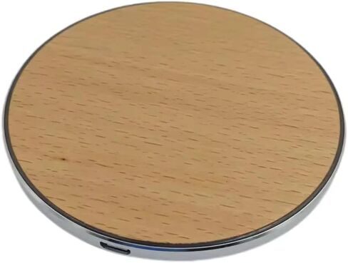 Wood Wireless Charger Pad, 15W Fast Charge, Qi Certified, Compatible with iPhone, Elegant Home or Office Decor (Redwood) in Saudi Arabia