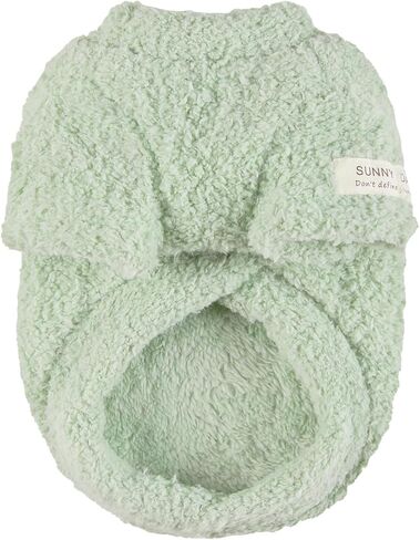 Small Dog Sweater for Winter Solid Plush Dog Clothes Warm Soft Cat Sweaters Stretchy Fleece Apparel for Small Medium Dog White Small in Kuwait