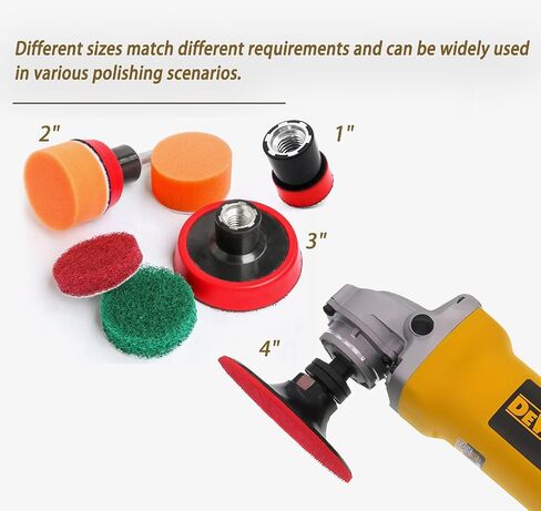 3 Inch Hook and Loop Backing Pads Orbital Sander Polisher Backer Pads with 5/8"-11 Drill Adapter 2-Pcs in Kuwait