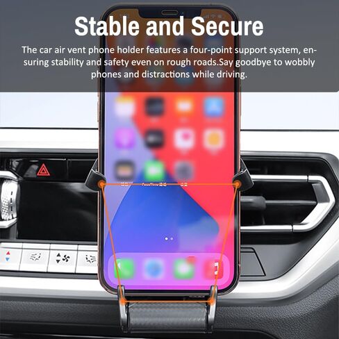 Shkalacar Phone Holders for Your Car, Air Vent Cell Phone Car Mount, 360 Degree Rotatable Clamping Navigation Phone Stand Fits up to 85mm Phone Width in Saudi Arabia