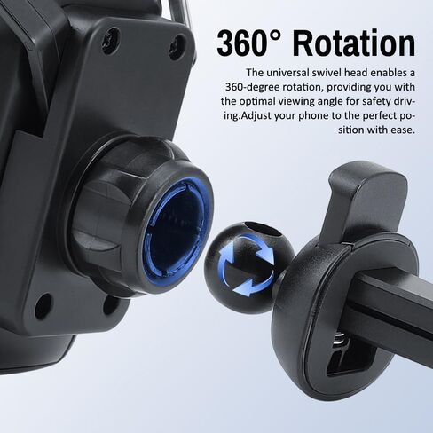 Shkalacar Phone Holders for Your Car, Air Vent Cell Phone Car Mount, 360 Degree Rotatable Clamping Navigation Phone Stand Fits up to 85mm Phone Width in Saudi Arabia