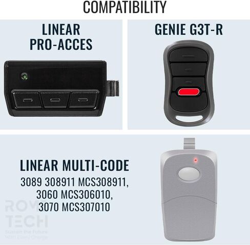 استبدال بطاريات Rome Tech CR2032 المتوافقة مع Genie G3T-R، Linear Pro-Acces، Linear Multi-Code 3089 308911 MCS308911،3060 MCS306010،3070 MCS307010 - بطارية CR2032 لجهاز التحكم عن بعد لباب المرآب in Saudi Arabia