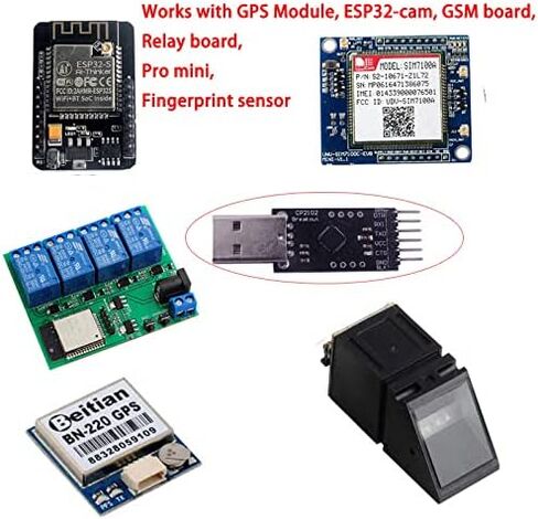 3 قطع CP2102 USB إلى TTL وحدة تسلسلية مع دبوس DTR، محول محول وحدة تنزيل STC لـ Arduino، ESP32-cam، GSM Relay، Pro Mini، شاشة Nextion، Beitian GPS in Kuwait