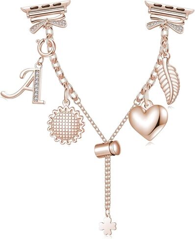 Compatible with Watch Bands 38mm 40mm 41mm 42mm 44mm 45mm,Adjustable Bling Bands with Charms for Watch Series 7/6/5/4/3/2/1/SE in Saudi Arabia