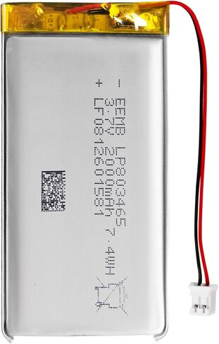 EEMB Lithium Polymer Battery 3.7V 750mAh 523048 Lipo Rechargeable Battery Pack with Wire JST Connector for Speaker and Wireless Device- Confirm Device & Connector Polarity Before Purchase in Kuwait